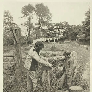 At the Grindstone-A Suffolk Farmyard, c. 1883 / 87, printed 1888