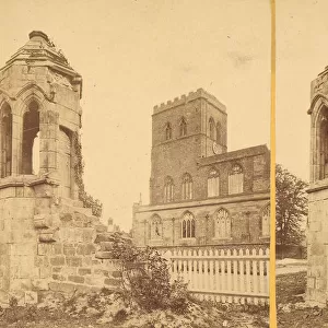 Group of 3 Early Stereograph Views of British Church and Monastery Ruins, 1860s-80s