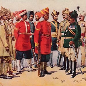 A Group of Indian Soldiers, 1913. Artist: AC Lovett