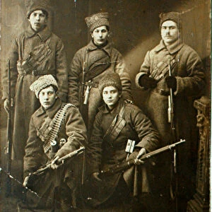 A group of Red Army soldiers before leaving for the front, Petrograd, Russia, 1918