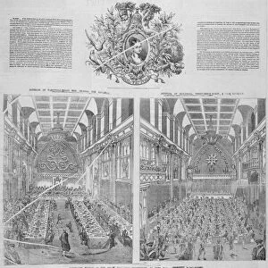 The Guildhall Civic Banquet for Queen Victoria held on 9 November 1837