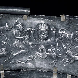 Detail of Gundestrup Cauldron, Celtic God Taranis, Danish, c100 BC