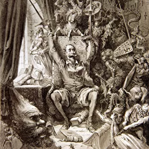 Gustave Dore Illustration for Don Quixote, Miguel de Cervantes character, published