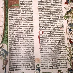 Gutenberg Bible, 42-line Bible printed in Mainz, 1455