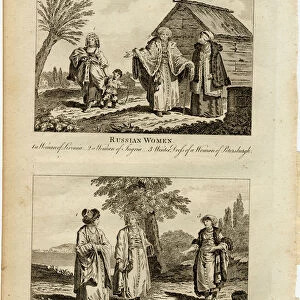 Habits of the Russian Women, ca 1730. Artist: Grainger, William (active 1784-1793)