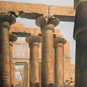 Hall at Karnak, Egypt, 19th century. Artist: E Weidenbach