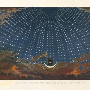 The Hall of Stars in the Palace of the Queen of the Night... 1847-49. Creator: Karl Friedrich Thiele