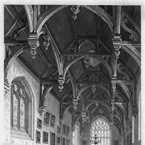 The Hall of Wadham College, Oxford University, 1836. Artist: John Le Keux