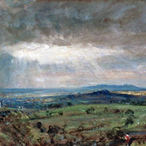 Hampstead Heath with Harrow in the Distance, c1821. Artist: John Constable