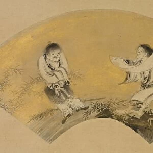 Hanshan and Shide (Kanzan and Jittoku), mid-1500s. Creator: Shikibu Terutada (Japanese