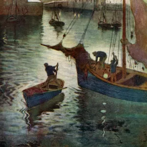 The Harbour, Polperro, Cornwall, 1924-1926. Artist: Edward Frederick Ertz