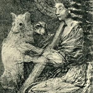 Harpist and dog, c1778, (1943). Creator: Thomas Gainsborough