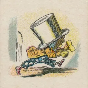 The Hatter Leaving the Court, 1930. Artist: John Tenniel The Hatter Leaving the Court, 1930. Artist: John Tenniel