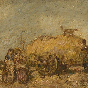 The Hayfield, c. 1870. Artist: Monticelli, Adolphe-Thomas-Joseph (1824-1886)