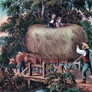 Haying Time, The Last Load, 1868. Artist: Currier and Ives