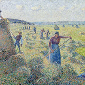 The haymaking, Eragny, 1887. Artist: Pissarro, Camille (1830-1903)