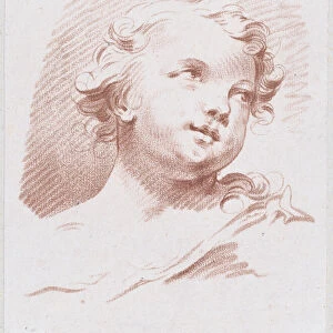 Head of an Angel or Child, mid to late 18th century. Creator: Louis Marin Bonnet