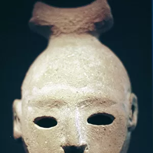 Head of a Haniwa tomb figure, Japanese, Kofun period, 6th century