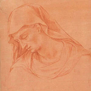 Head of a Mourning Woman in Profile to the Left, ca. 1575-80