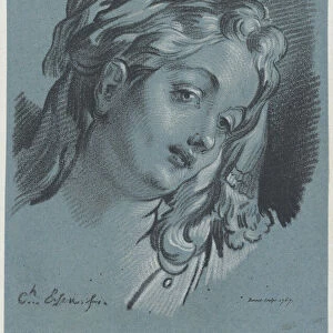 Head of a Woman, 1767. Creator: Louis Marin Bonnet