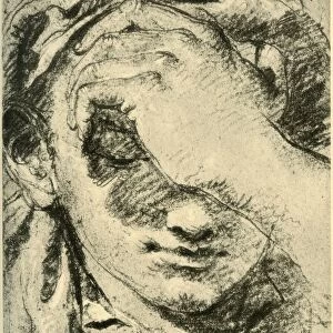 Head of a Young Woman, mid 18th century, (1928). Artist: Giovanni Battista Tiepolo