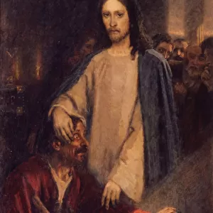The Healing of the Blind Man of Jericho, 1888. Artist: Surikov, Vasili Ivanovich (1848-1916)