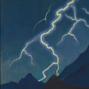 Call of the Heaven. Lightning, 1935-1936. Artist: Roerich, Nicholas (1874-1947)