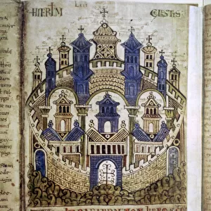 Heavenly Jerusalem, a page from Liber Floridus, 12th century