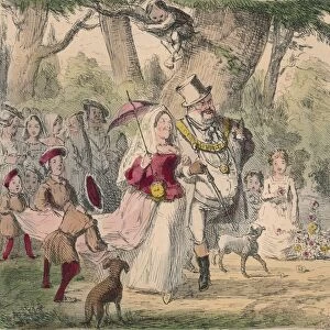 Henry the 8th and his Queen out a Maying, 1850. Artist: John Leech