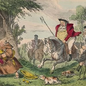 Henry VIII Monk Hunting, 1850. Artist: John Leech