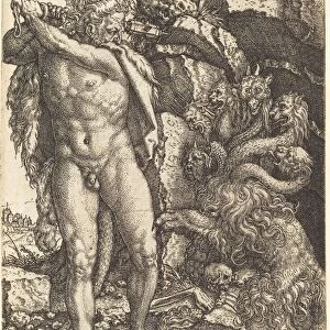 Hercules Fighting with the Hydra of Lernea, 1550. Creator: Heinrich Aldegrever