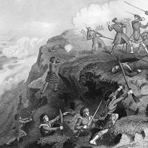 The Highlanders attacking the Russian redoubt, Battle of the Alma, 1854, (1857). Artist: DJ Pound