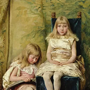 Hildegard and Alfhild Tamm Children, 1882. Creator: Hildegard Katerina Thorell
