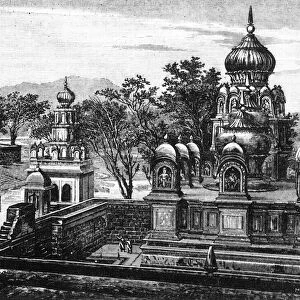 Hindoo Temples in Poonah, c1891. Creator: James Grant