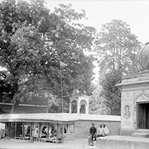 Hindu temple, idol, and shop on Fatehgarh Road, India, 1901. Creator: Kirk & Sons of Cowes