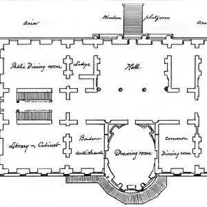 Hobans original plans for the White House, 18th century (1908)