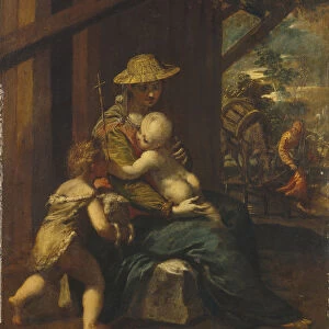 The Holy Family. Artist: Scarsellino (Scarsella), Ippolito (1551-1620)
