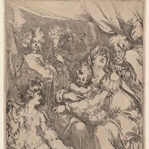 The Holy Family with Saint Catherine, Saint John the Evangelist, and an Angel, 1612 / 1616