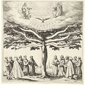 The Holy Trinity in the Tree of Life, Adored by Franciscans, in or after 1621