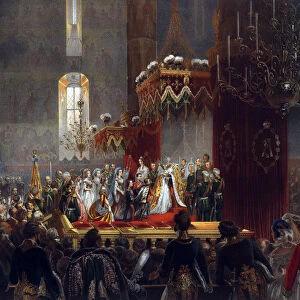 Homage from the Imperial Family to Tsar Alexander II, Moscow, 1856. Artist: Mihaly Zichy