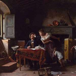 Home, Sweet Home. Artist: Saltini, Pietro (1839-1908)