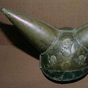 Horned British Celtic Bronze Helmet, 1st century BC