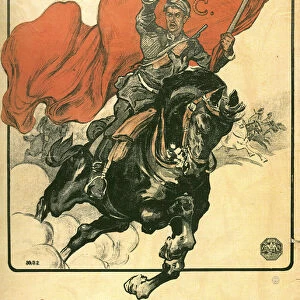 To Horse, Proletarian!, poster, 1918. Artist: Alexander Apsit