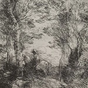 Horseman in the Woods, original impression 1854, printed in 1921