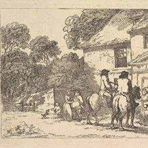 The Three Horseshoes, a Roadside Inn, December 18, 1787. Creator: Thomas Rowlandson
