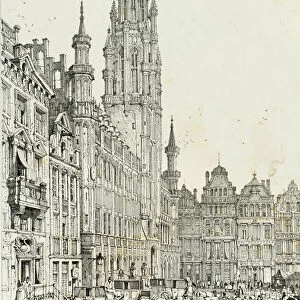 Hotel de Ville, Brussells, 1833. Creator: Samuel Prout