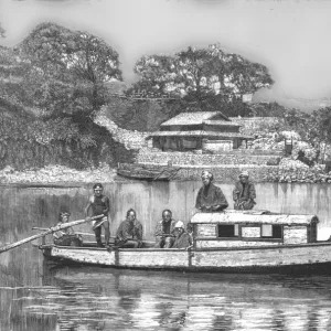 A House-Boat in Japan, 1888. Creator: Unknown