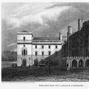 The Houses of Lords and Commons, Westminster, London, 1815. Artist: Byrne