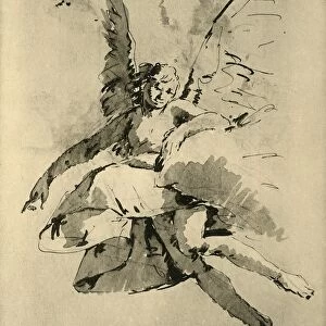 Hovering Angel, 18th century, (1928). Artist: Follower of Tiepolo