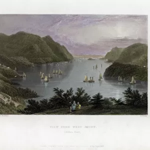 The Hudson River as seen from West Point, USA, 1837. Artist: R Wallis
